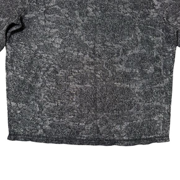 by Anthropologie Hanna Lace Mock Neck Sweater Merino Wool Blend Black Medium - Picture 7 of 9